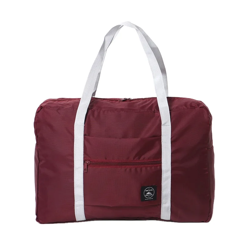 

2021 fashion folding travel bag nylon high quality storage bag ladies hand luggage new large capacity duffel bag, Customized color