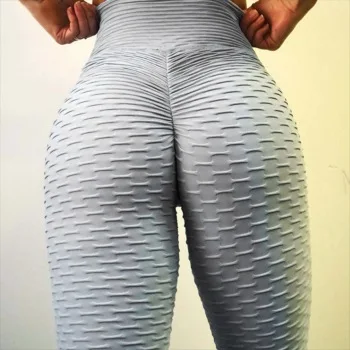 

Wholesale Sexy Jacquard Slim Fit Yoga Pants Leggings High Waisted Workout Anti Cellulite Sports Leggings