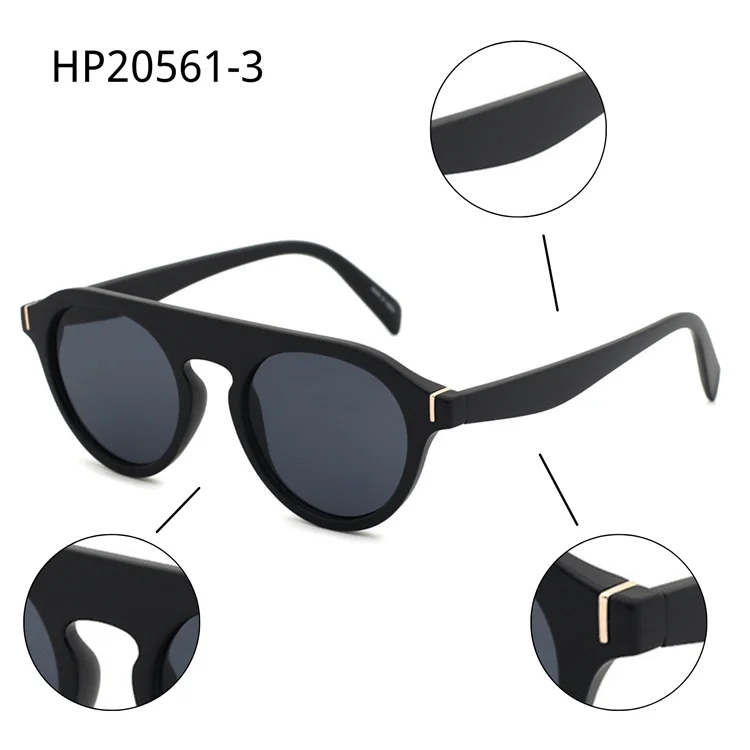 

2021 VIFF HP20561 Custom Logo Tortoiseshell Shades Sun Glasses River Round Fashion Ladies Sunglasses 2021