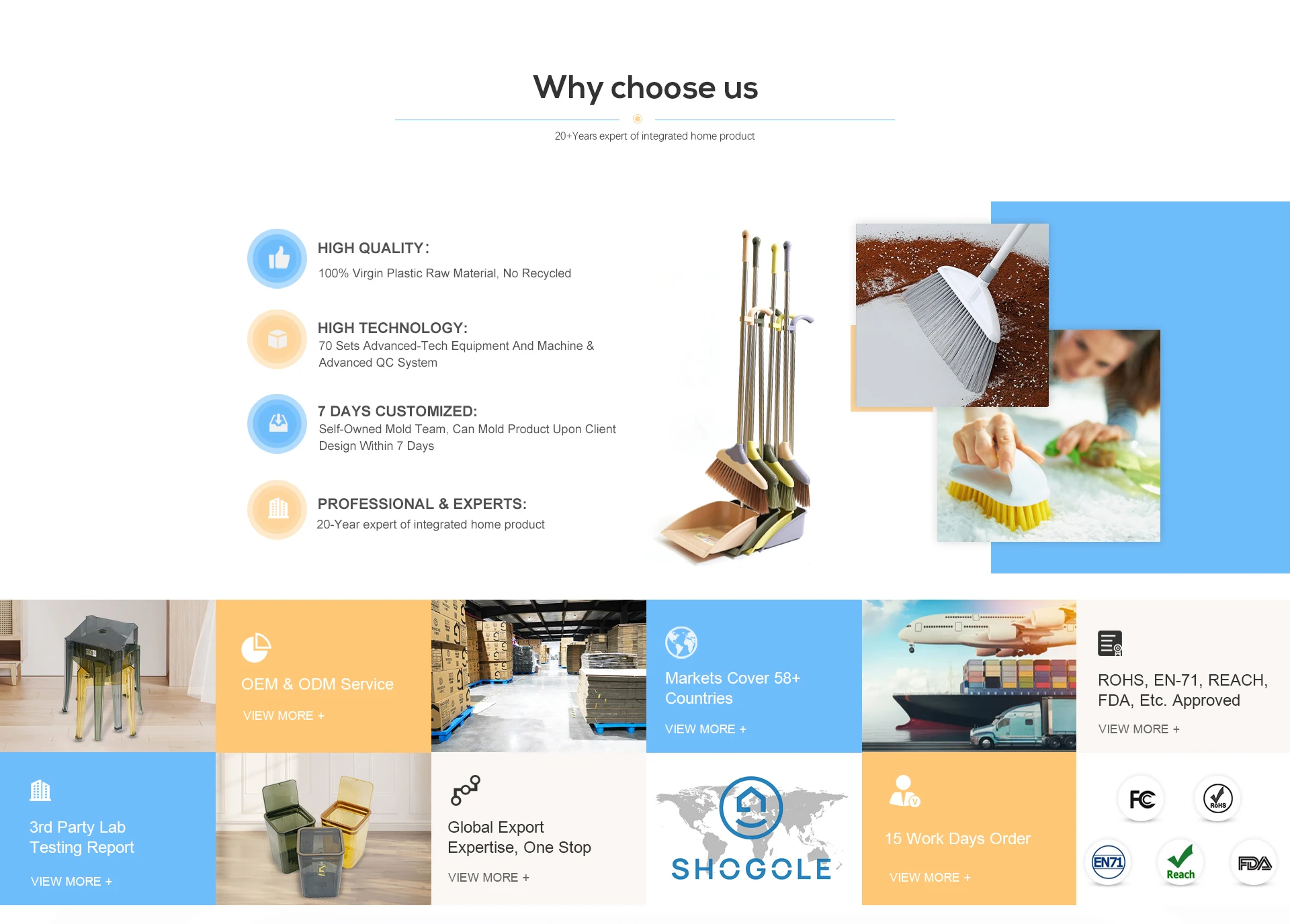 Zhejiang Shogole Housewares Co., Ltd. Cleaning Brush, Brooms and Dustpans