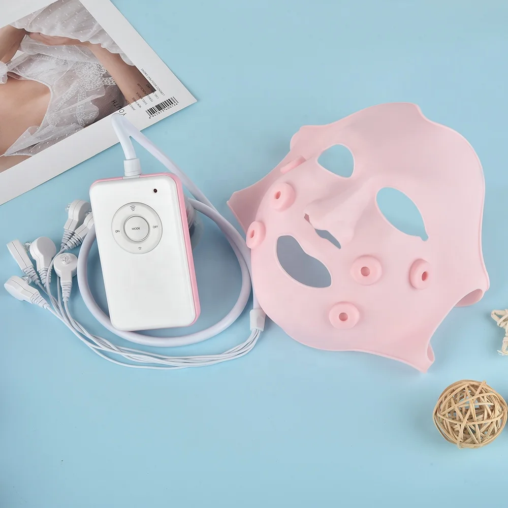 

Reduce Wrinkle Vibration Lift Face Massager Photon Therapy Facial Soft Gel Therapy LED Mask with Controller Acupoint Vibration