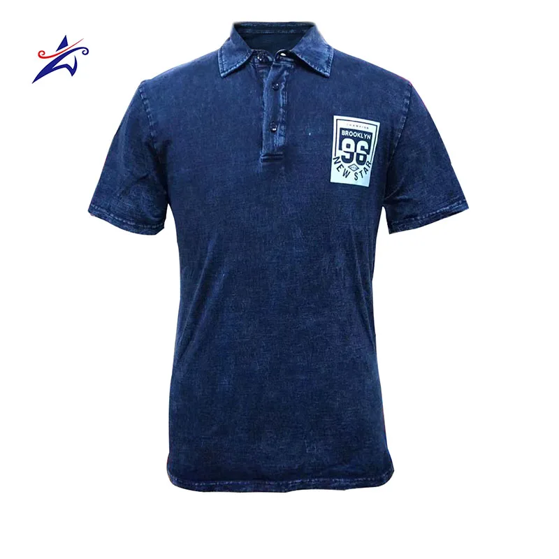 

Polo Shirt Men Garment Washed Short Sleeve Men's Polo Shirt