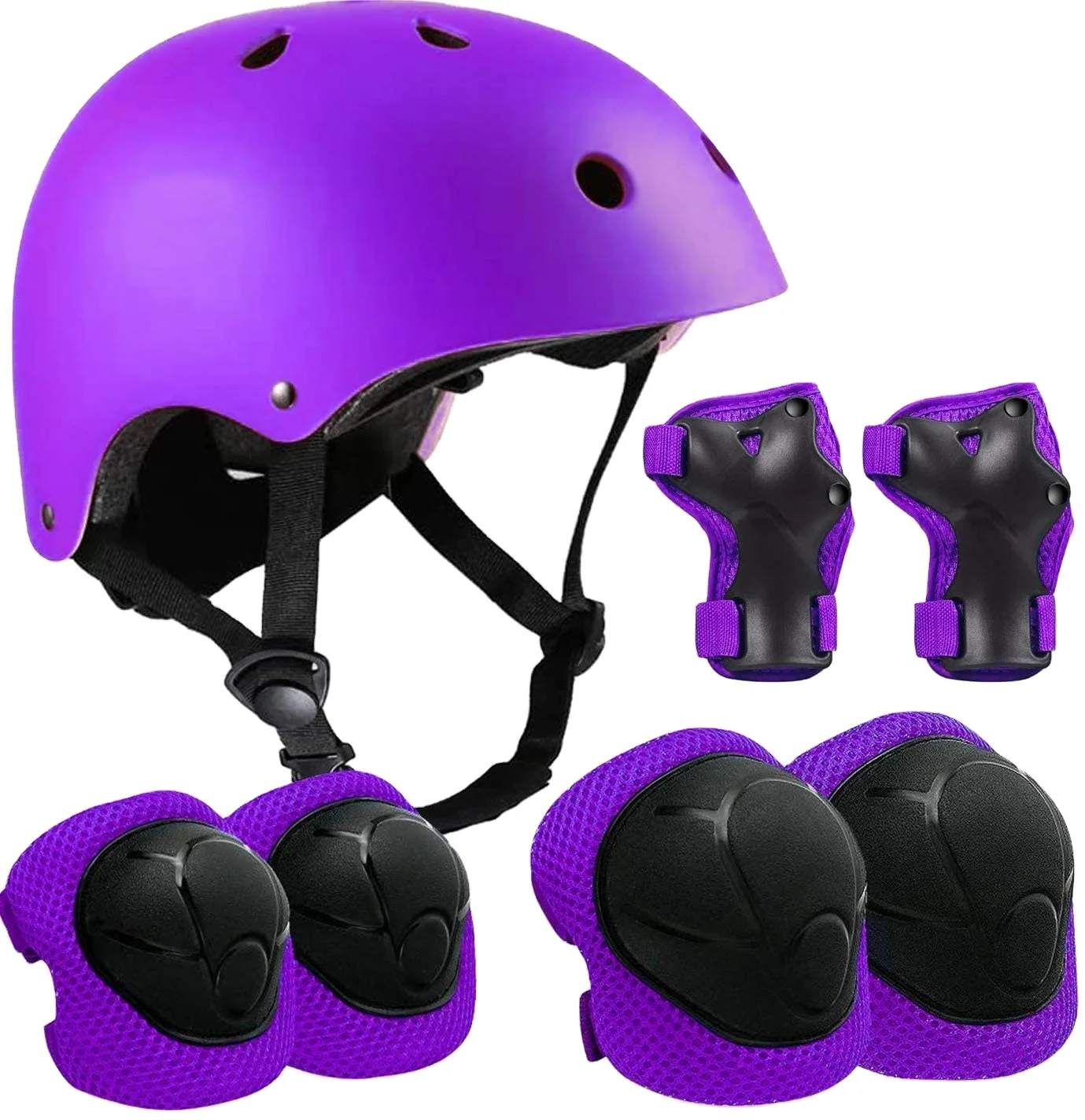 

Skateboard Roller Safety Protective Pads Elbow Pads Scooter Protection usage Kids Skating Protective Gear, Purple