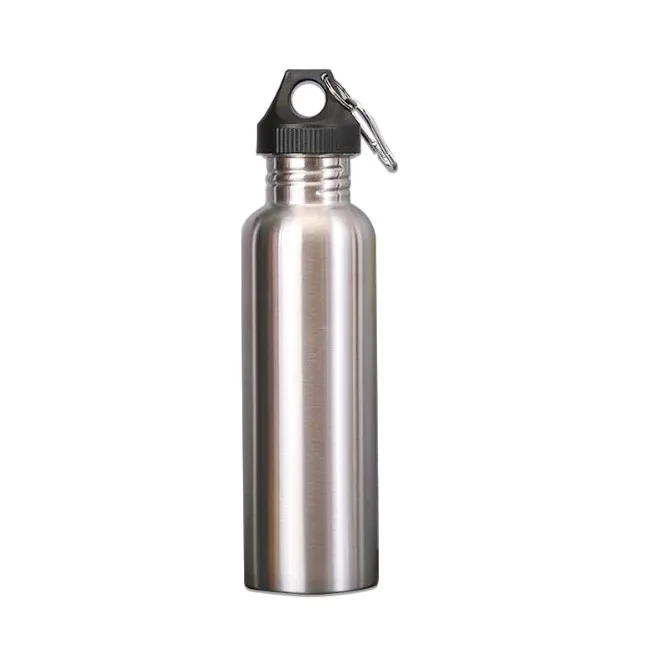 

304 stainless steel double-layer movable kettle outdoor portable mountaineering water bottle customizable LOGO, Silver