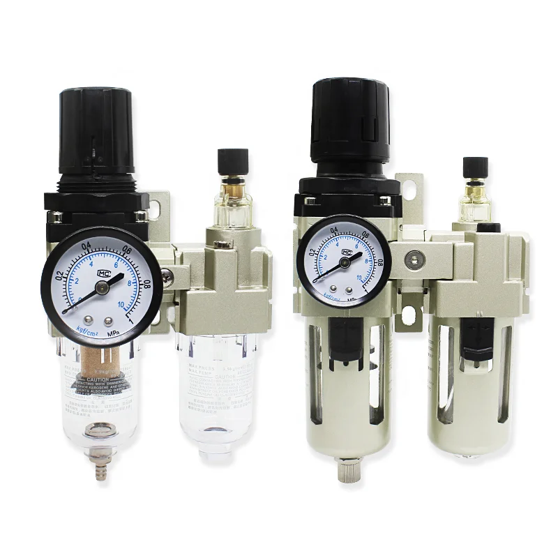 

SMC FRL unit pneumatic dual air source treatment ac2010 / ac3010 / ac4010 / ac5010 air pressure regulator lubricator