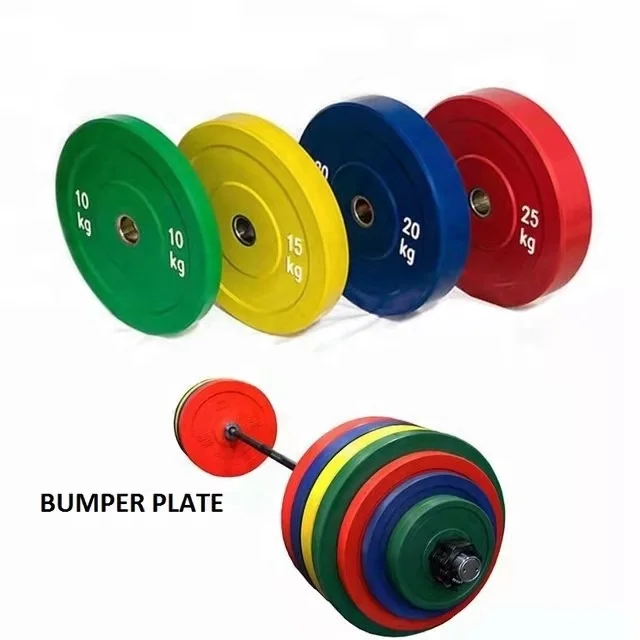 

Commercial Hot Plate Rubber Bumper Plates Gym Weight Plate, Black/grey/green/yellow/blue/red