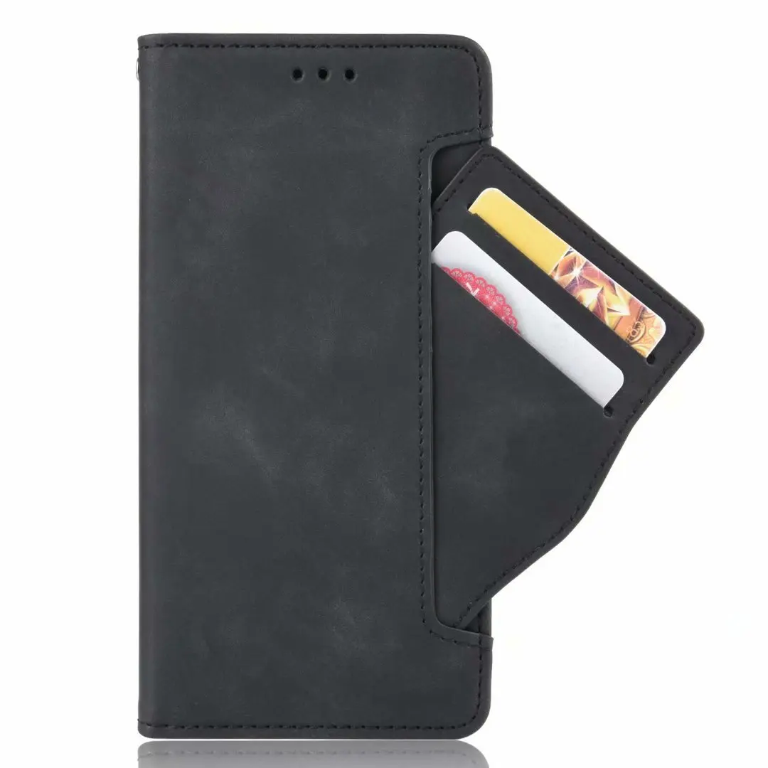 

Multi Card Slot Cattle Stripe Leather Case For Samsung Galaxy S21 FE, As pictures