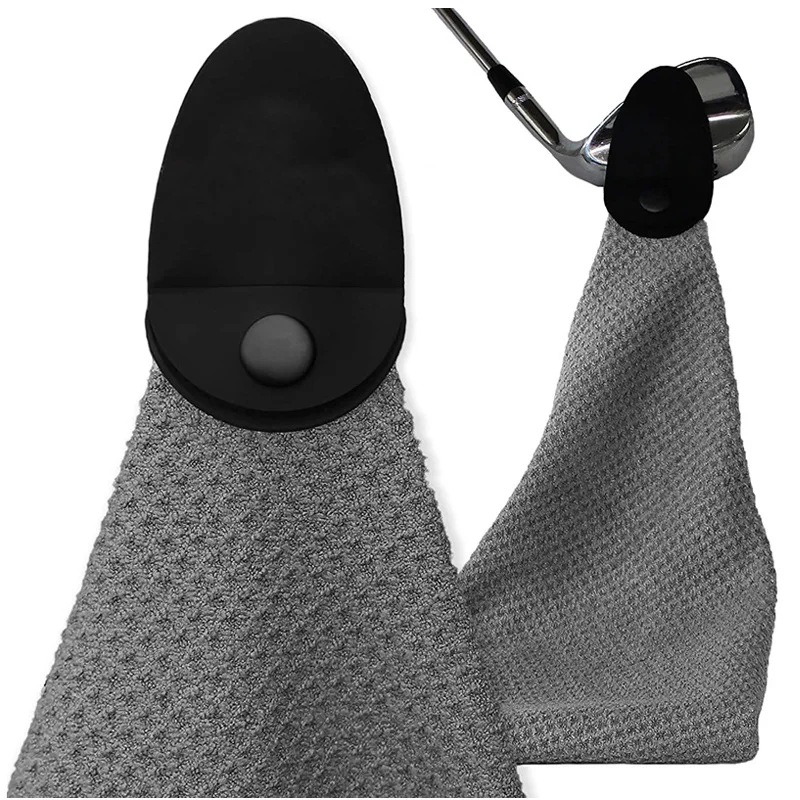 

Custom logo jacquard microfiber magnet golf towel