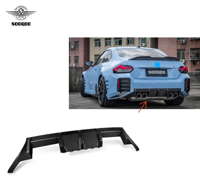 

For M2 G87 Rear Diffuser OEM Style Dry Carbon Fiber Auto Part Rear Bumper Lip For BMW M2 G87 2023-IN