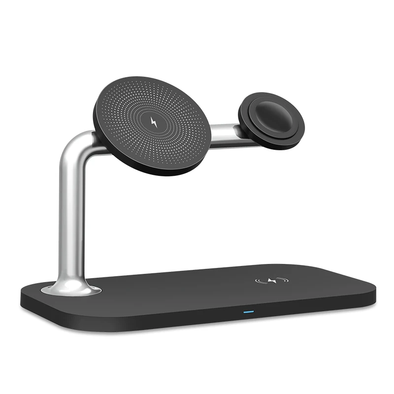 

3 in 1 15W Portable Phone Stand Magnetic Wireless Phone Charger For Cellphone Wireless Charger