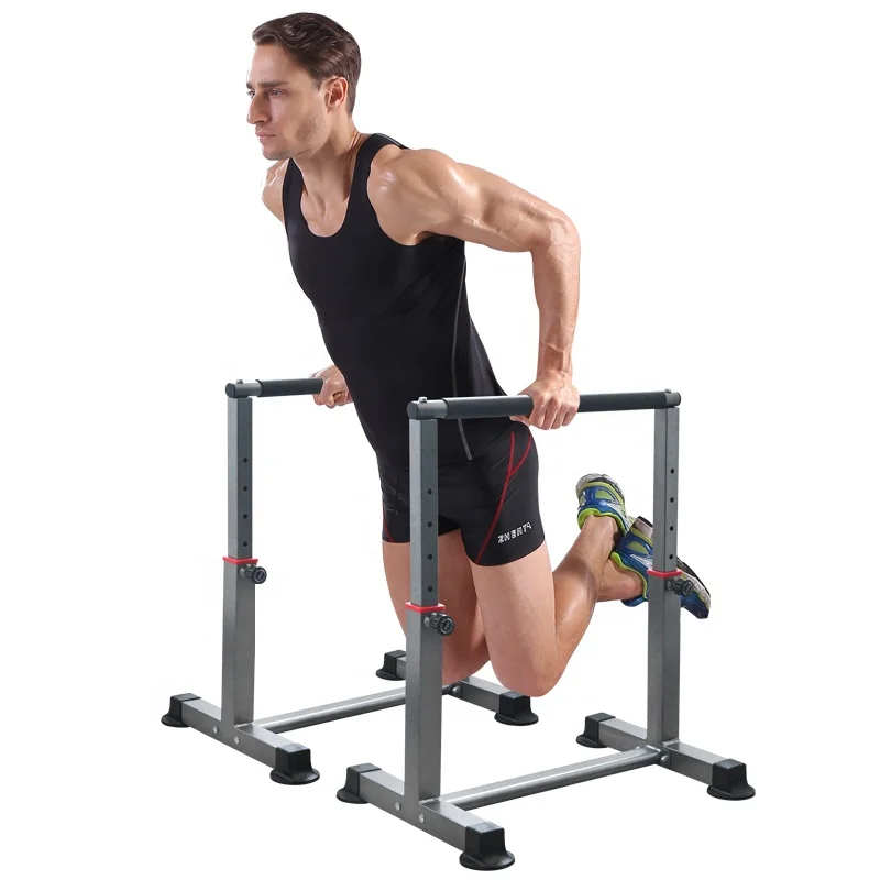 

Hot sale dip station sports equipment gym functional heavy duty dip stands fitness gym equipment, Black