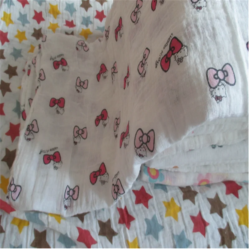 
Custom design newborn organic cotton printed baby blankets muslin swaddle wrap 
