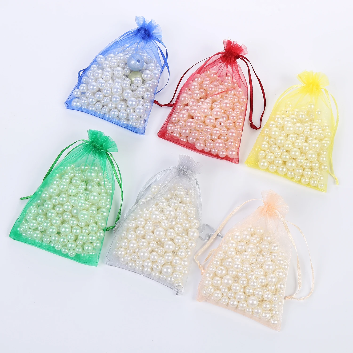 

New Arrival Custom Gift Bags With Drawstring Mini Wedding Gift Bags Organza Gift Bags 7*9Cm Candy Pouches, 21 color options
