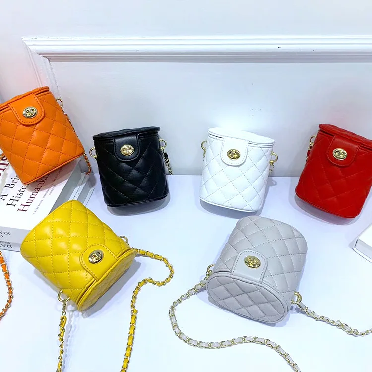 

FANLOSN Trending PU Leather Bucket Bag White Mini Bags Cross Body Bags Women Box Purse, Yellow,black,white,red,gray,orange