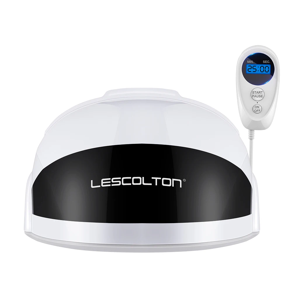 

Lescolton original manufacturer hair loss treatment helmet device lllt 56 diode laser hair growth helmet machine, White/red/silver