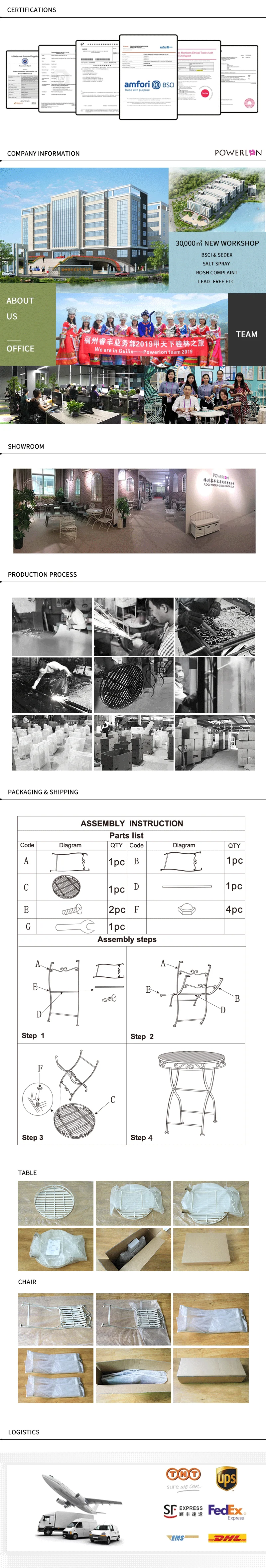 outdoor iron chair set furniture