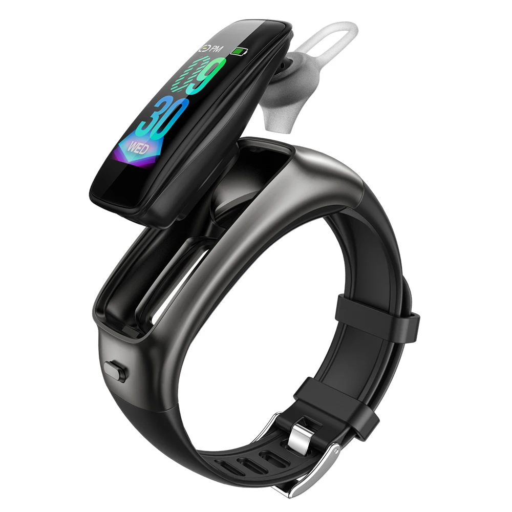 

New arrivals BT earphone ECG+HRV 2 in 1 blood pressure heart rate monitor smart watches bracelet