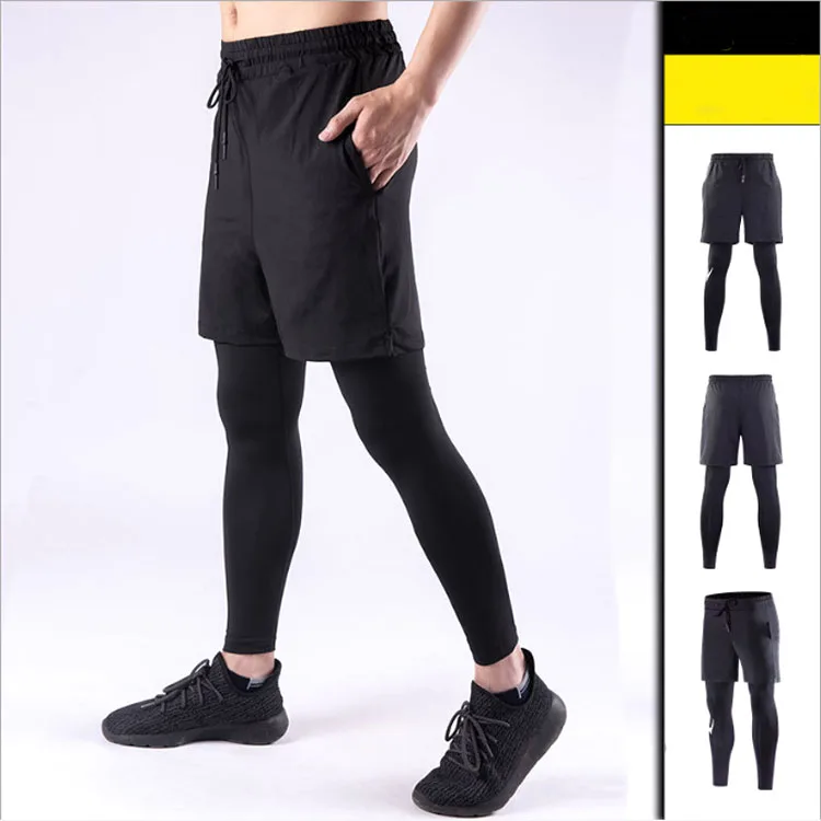 

Wholesale Cheap Men Leggings Sports Tight Elastic Trousers Custom Logo Men's Fitness Gym Compression Pants, Customized colors