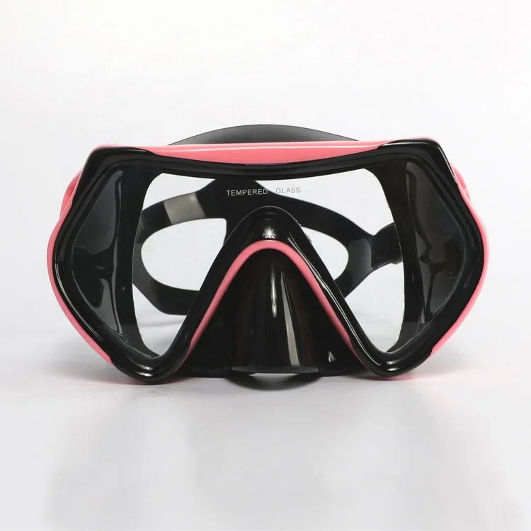 

Professional Adult Tempered Glass Silicone Diving Mask, Colorful