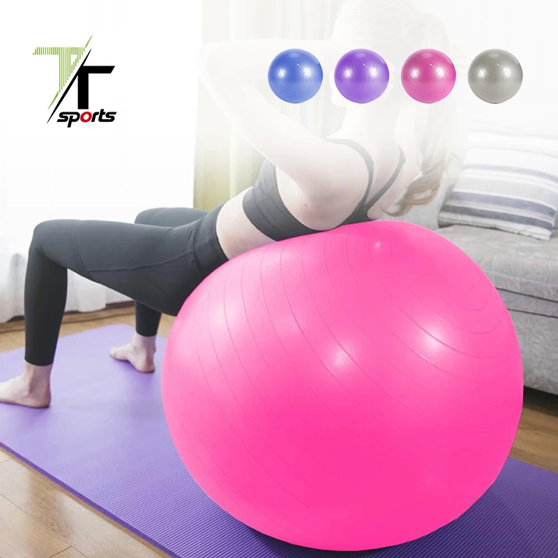

TTSPORTS anti-burst Exercise Ball Stability Balance and Yoga Ball for Workout fitness gym, Multi colors
