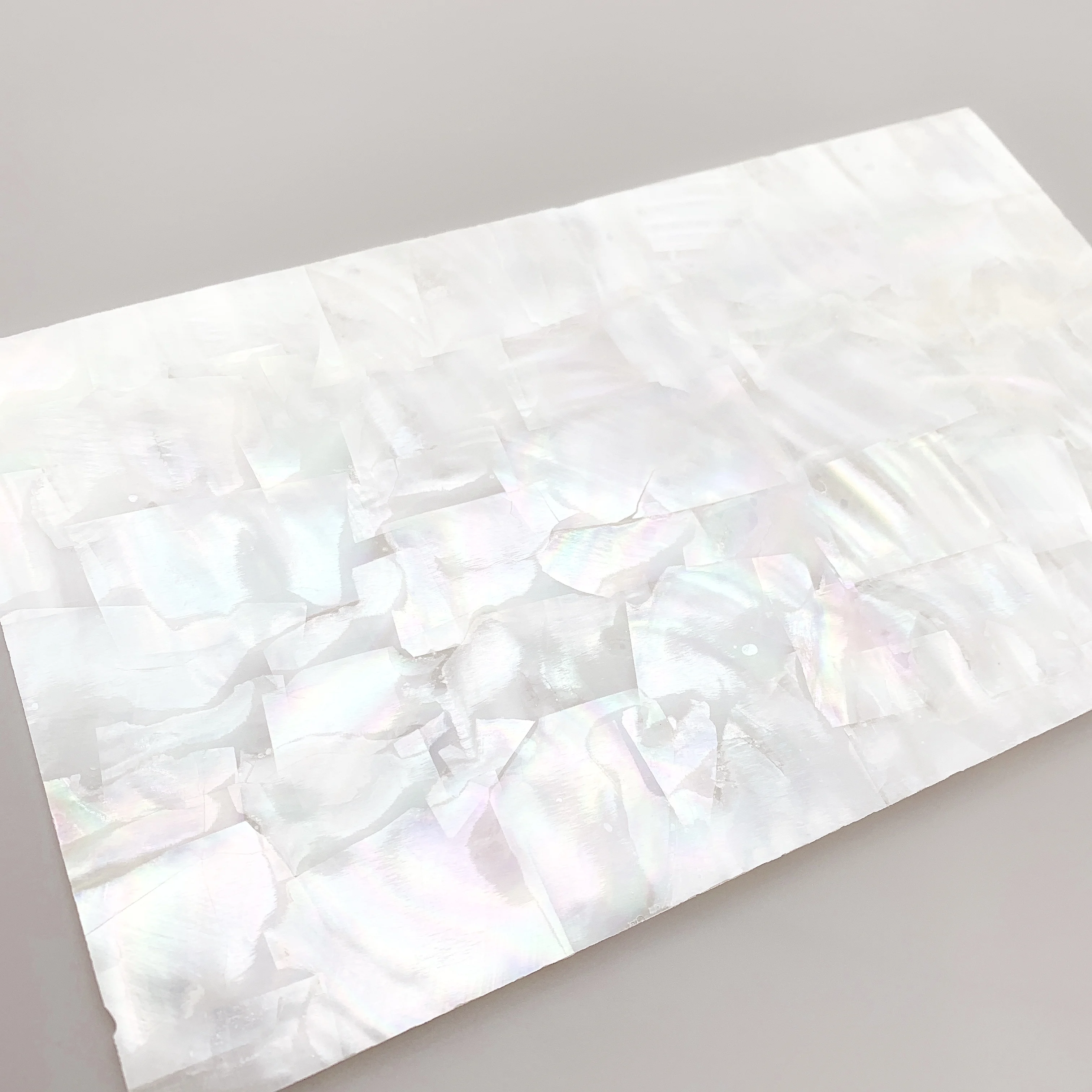 
Wholesale customized natural mother of pearl shell paper laminate river shell sheet abalone shell price for diy 