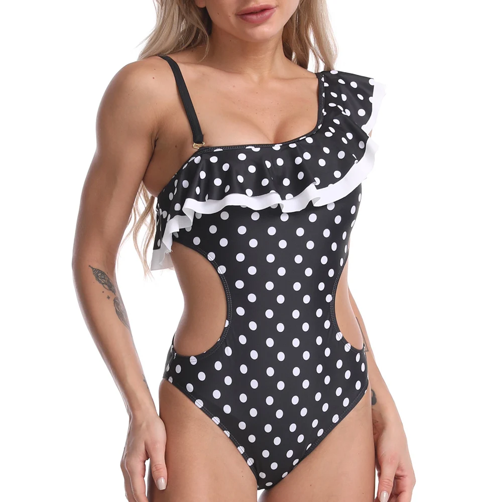 

Sexy Women Swimwear Monokini Bathing Suits Ruffle One Piece Designer Swimsuits Famous Brands String Swim Suits for Women