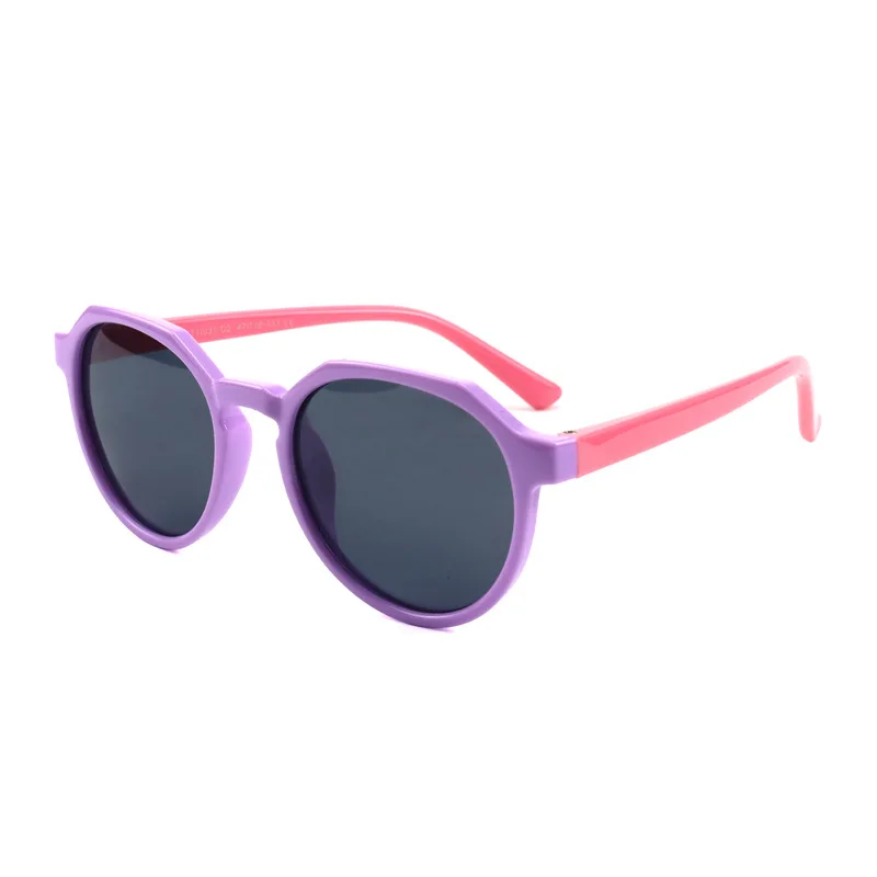 

2021 Flexible Fashion Custom Square Purple Toddler Girls Shades Baby Sunglasses Kids