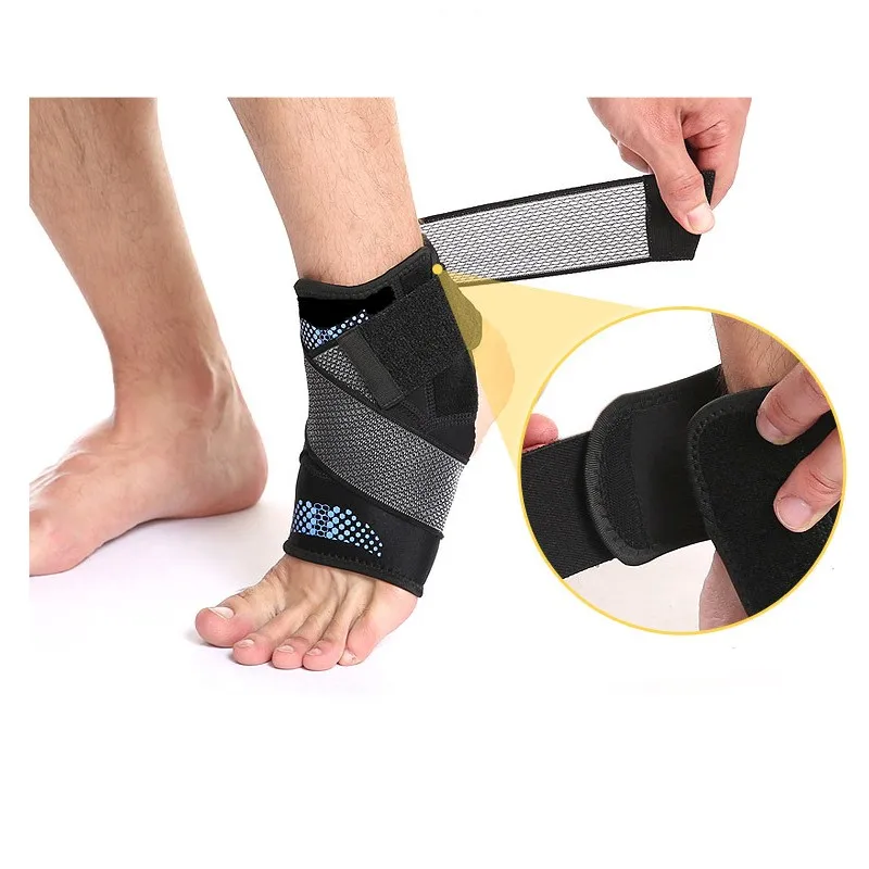 

Adjustable basketball elastic fitness recovery support ankle sleeve