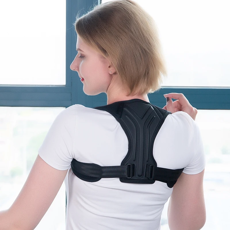 

2021 New Design Upper Back straightener Posture Corrector Adjustable Back Corrector Posture Shoulder Brace, Black