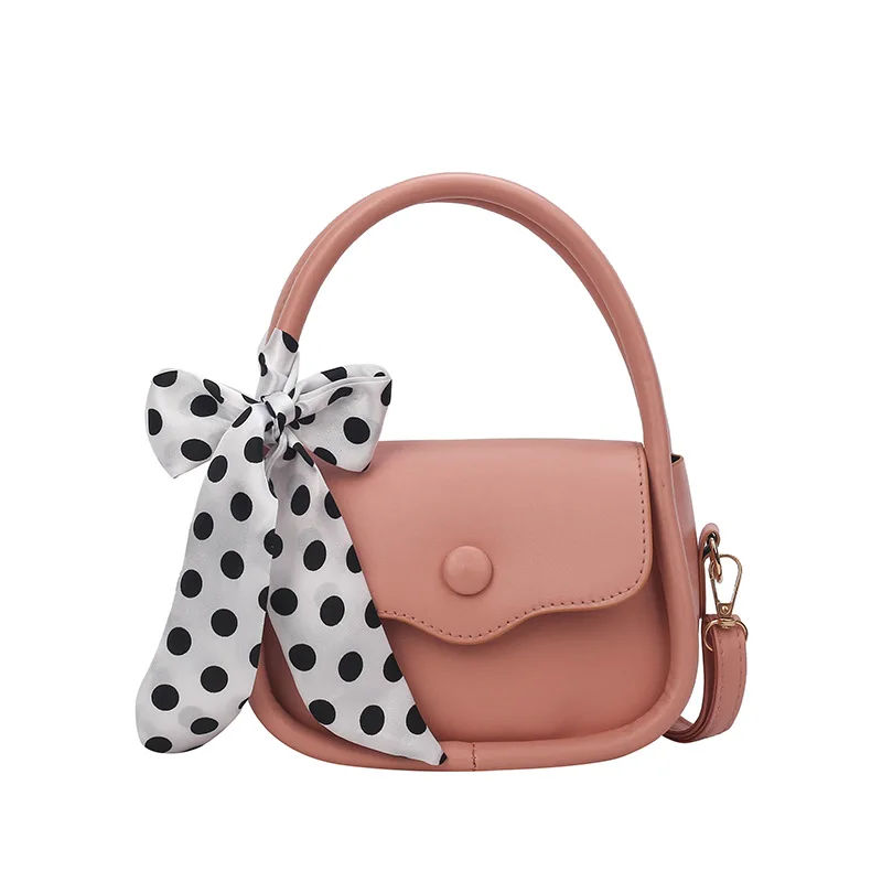 

Women pure color bags with dot Scarves handbags designer lady pu leather bags purse women, Customizable