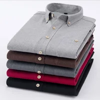 

S8MA Men's Long Sleeve Shirts Solid Cotton Slim Shirts Leisure Men's High Quality Shirts