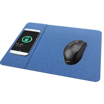 

HOT STYLE WS1 fast charging Qi 10W Mouse Pad With Wireless Charger Phone Charging PU Leather, Customized color