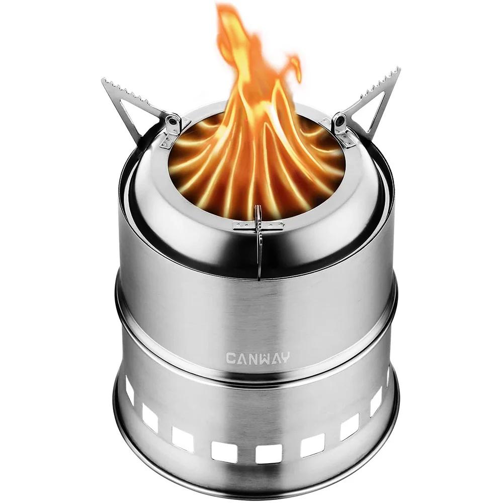 

Hot sale mini portable outdoor camping Stainless Steel Wood Burning stoves Solidified Alcohol Stove Outdoor Camping stove