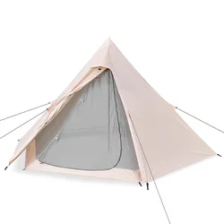 Tent Outdoor light luxury camping rain protection and sun protection Indiana yurt pyramid double layer picnic tent