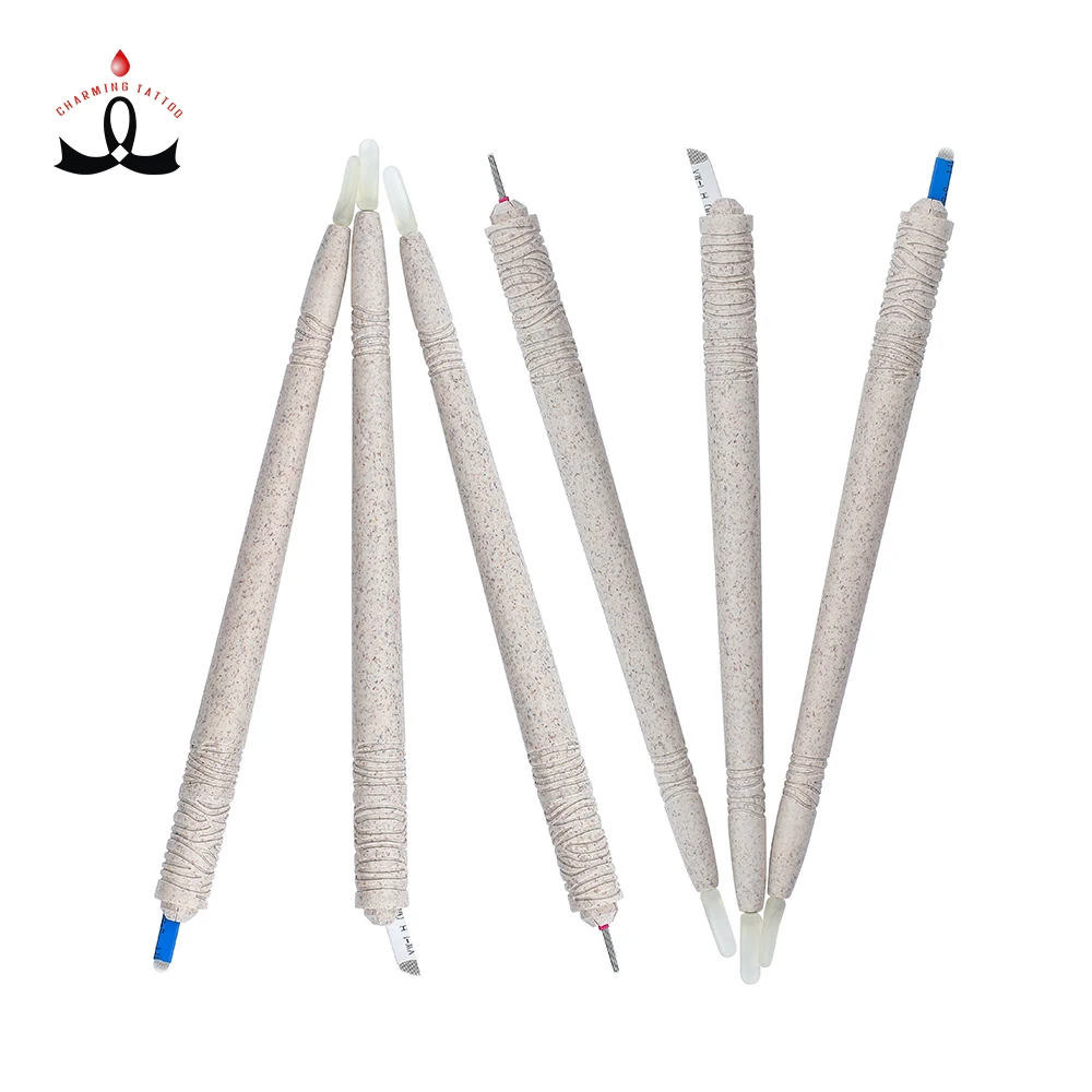 

Manual waterproof portable Blister Packing Disposable Biodegradable Microblading Pen Microblade Manual Eyebrows Tattoo Holder, White