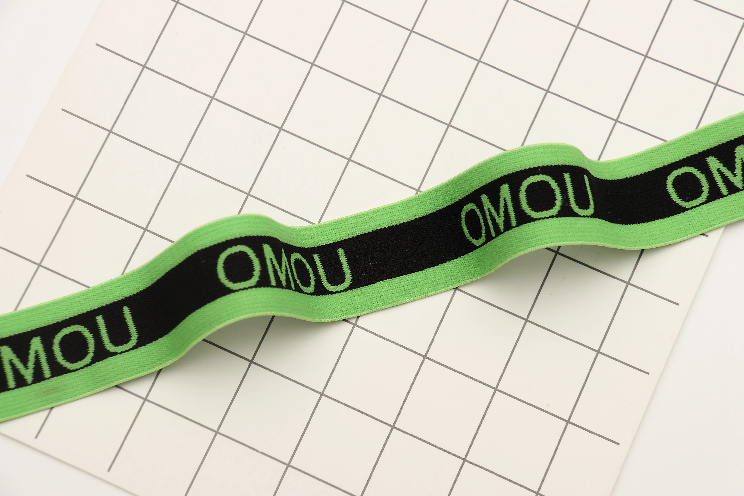 
Custom logo Jacquard woven elastic band 