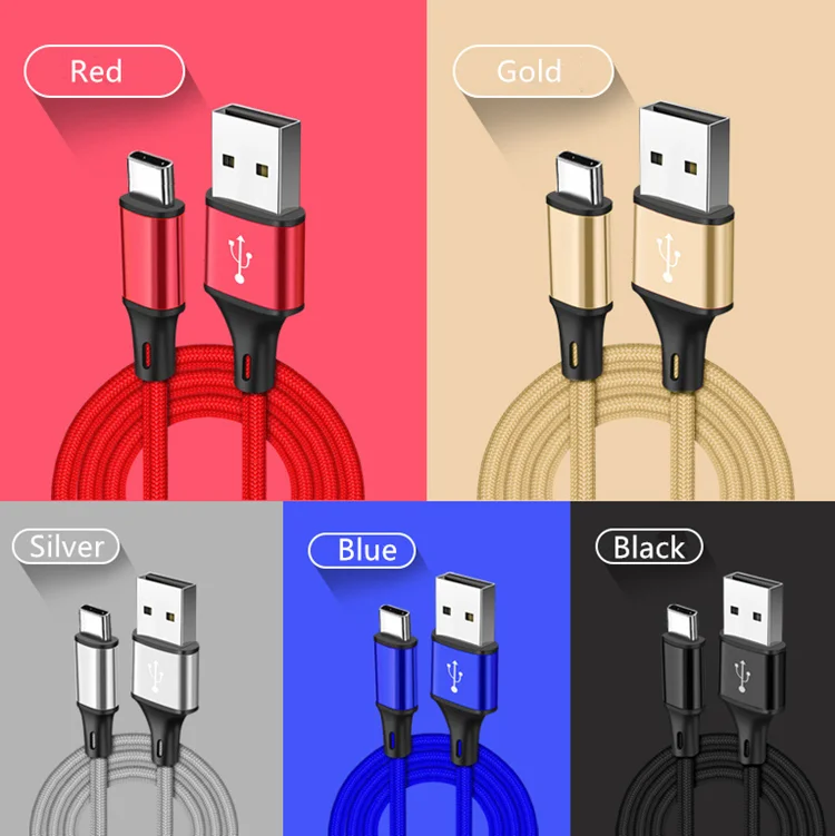 2019 NEW Fast Charging USB Type C Cable, USB C Cable 10FT 6FT 3FT Nylon Braided Power Cable for Samsung Galaxy S9 Note 8