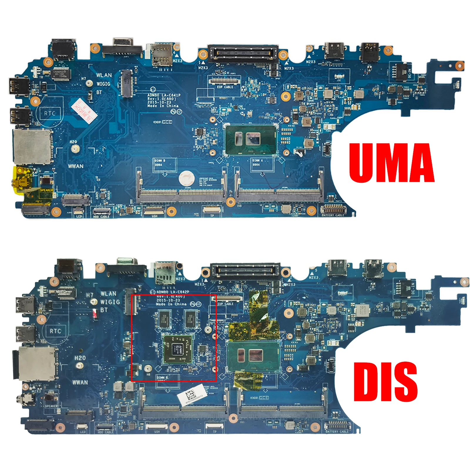 

LA-C642P For Dell Latitude 15 E5570 Laptop Notebook Motherboard I5 I7 6th Gen CPU Mainboard 100% Tested