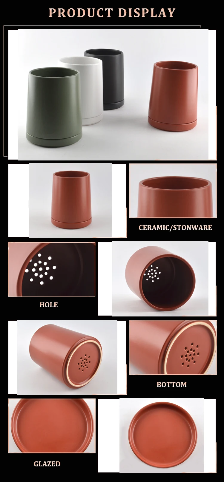 Color Glazed Planter Ceramic Flower Pot With Saucer Buy Ceramic