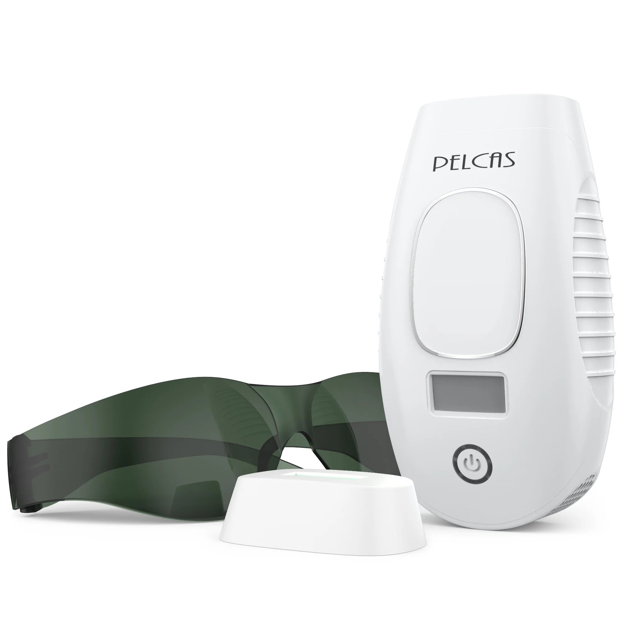 

Home use LCD display IPL epilator rechargeable painless laser hair removal, White