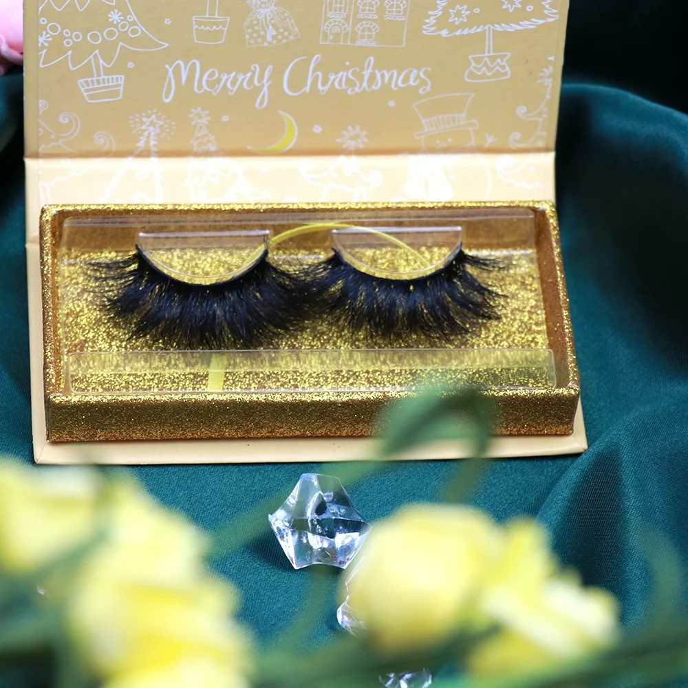 

private label 25mm eyelash packaging box custom lash vendor 3d false mink eyelashes free eyelashes samples, Natural black mink eyelashes