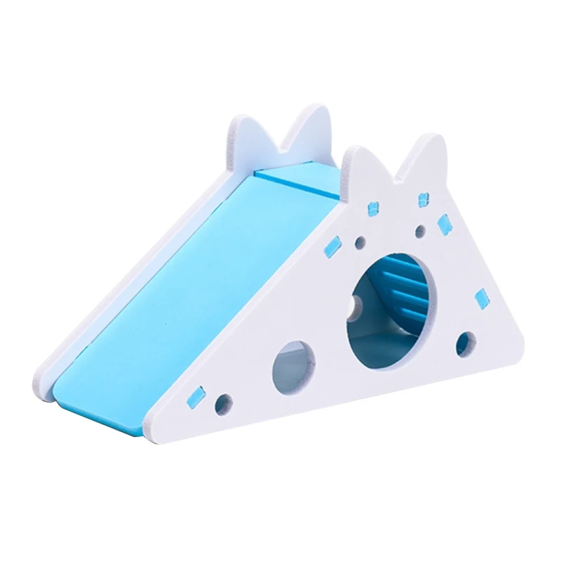

HY Miniature pet toy Hamster hiding place cute sports toy wooden hamster house, pet slide toy