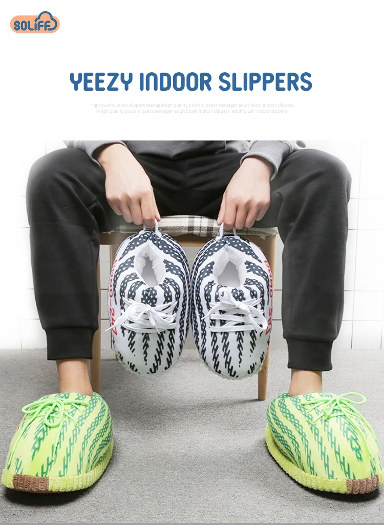 Plush Yeezy Slippers Sneakers 