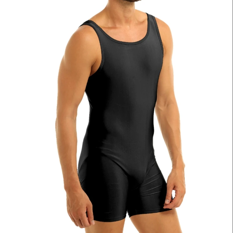 

iEFiEL Men's Adult Spandex Sleeveless Round Neck Tank Style Sport Bodysuit Leotard Dance Biketard Unitard Leotard Gymnastic Swim