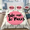 Take Me To Paris Bedding Set bedding blue