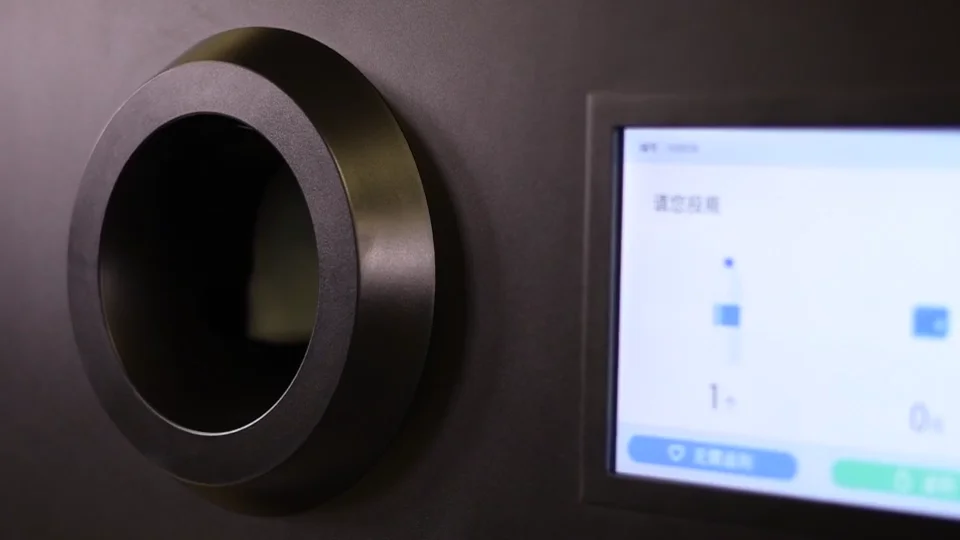 Tomra reverse vending machine for PET water bottle and aluminum can recycle, View Reverse