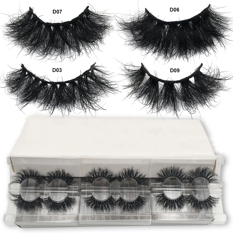 Fluffy Mink Lashes Wholesale 20mm- 25mm 3d Mink Eyelashes Dramatic Long Eyelash With Customize Box 3d Mink Lashes