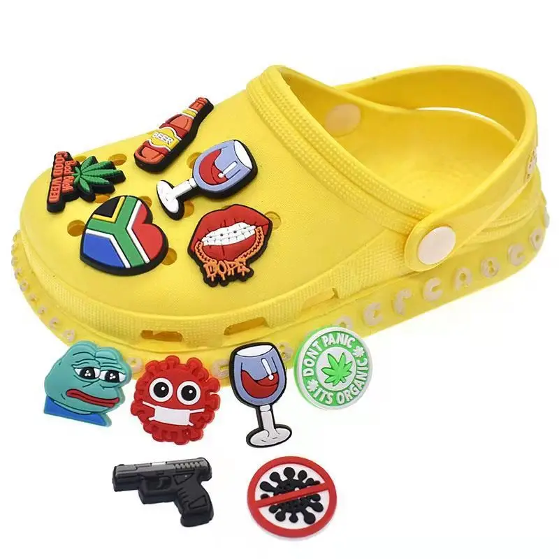

Hot new style PVC cartoon cork bracelet shoe decoration, As picture/custom