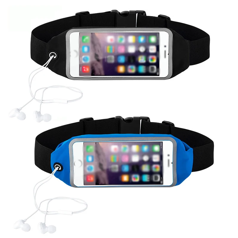 

Promising High Quality waterproof jogging elastic waist running bandruniing belt phone holder running waist bag, Grey,purple,green,blue or oem