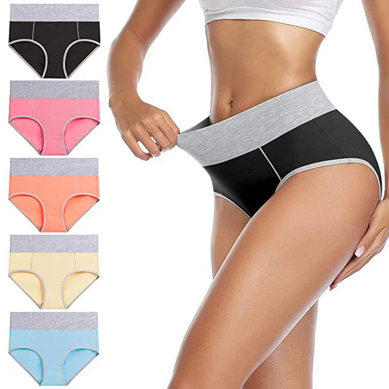 Finetoo M-5XL Colorful Cotton Panties Women's Comfortable Briefs Underwear Female Soft Seamless Cotton Panty 2023